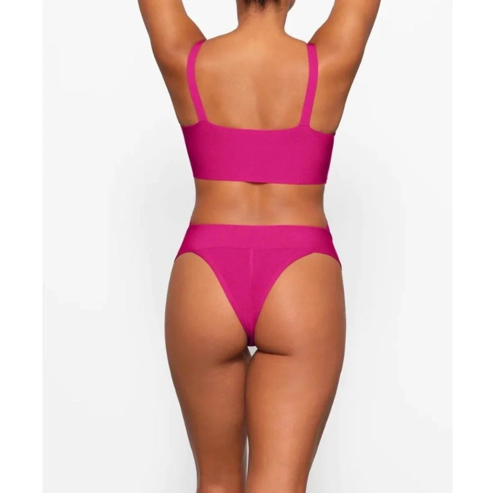 Skims Cheeky Magenta Bikini Bottom
